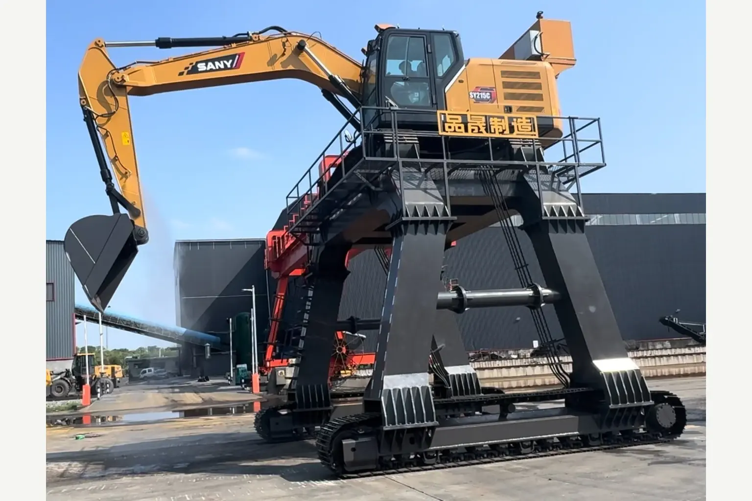 Railway Wagon Unloading Gantry excavator attachment